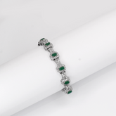 Emerald Sparkle White & Green Zircon Bracelet
